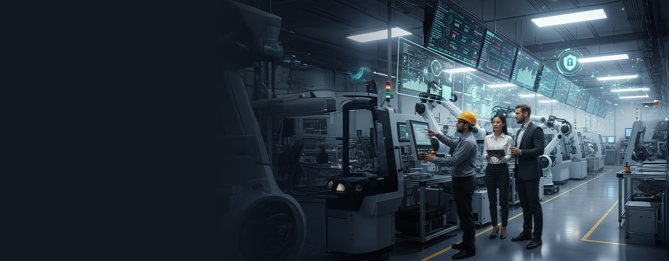 Halted production line due to cybersecurity risk management issues.