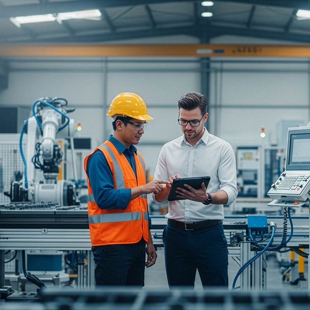 Flow of real-time data between shop-floor machines and cloud systems in a smart factory.